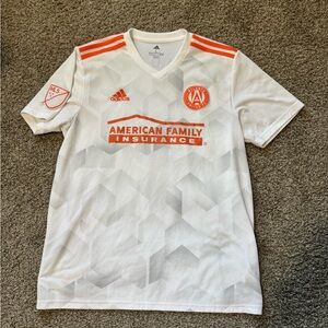 Atlanta United Adidas Soccer Jersey Men's XL White 2018 BARCO #8 MLS